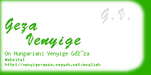 geza venyige business card